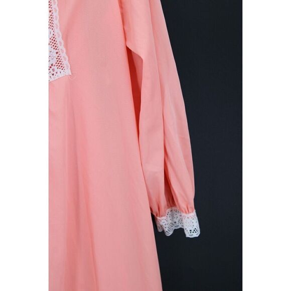 Vintage Gossard Artemis night gown and robe women's size small Peach With White - Picture 5 of 12